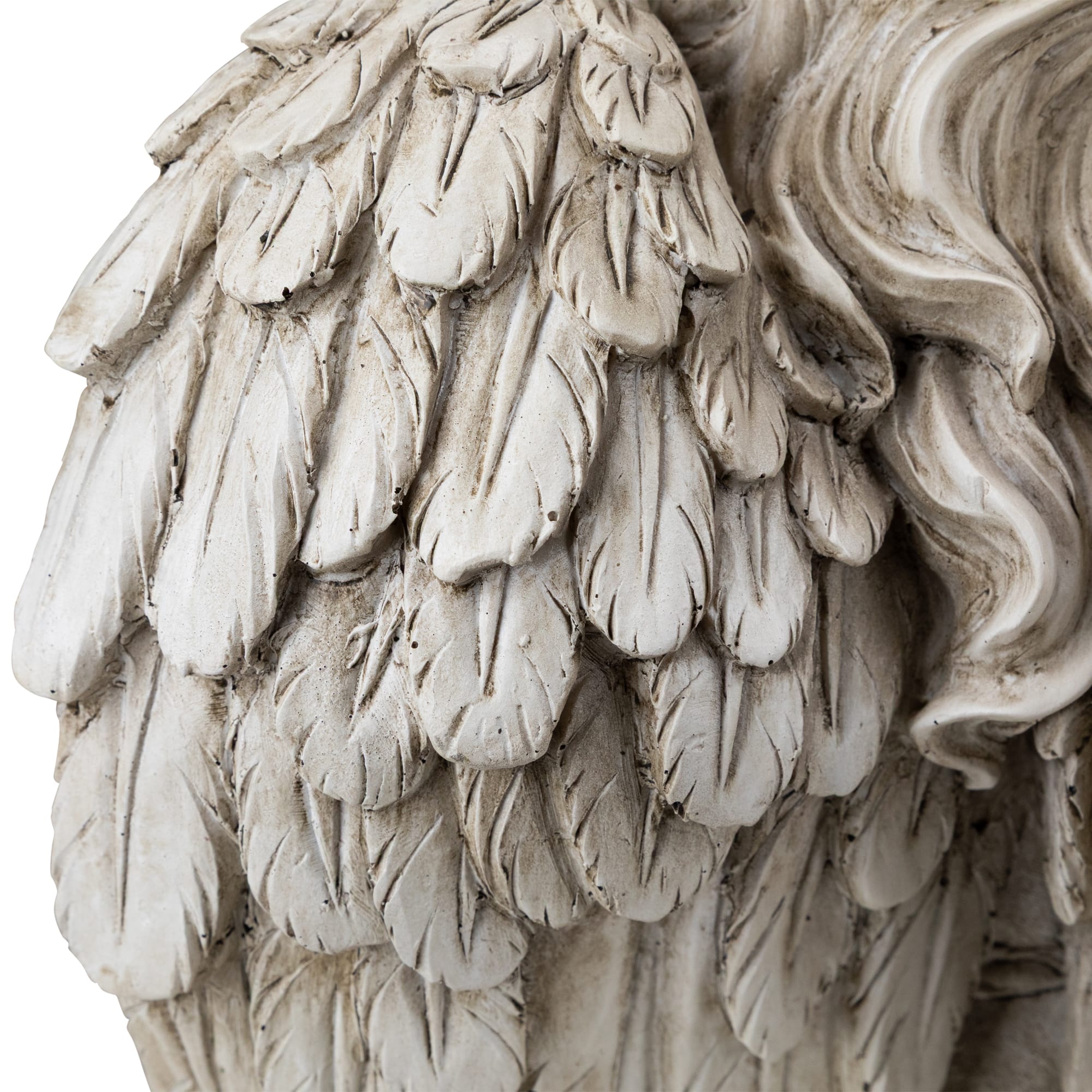 Kneeling Praying Cherub Statue - 14" - Beige